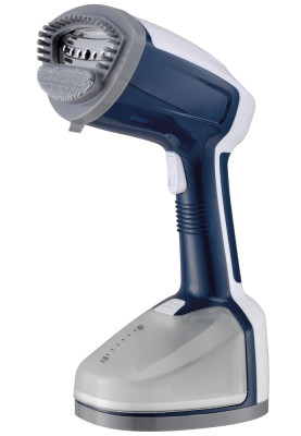Відпарювач Monte MT-1571, Blue/White, 2000W, 2 режими работи, паровий удар, постійна пара 25 г/хв, об'єм бака для води 350мл, насадка-щітка, антикрапля, захист від утворення накипу