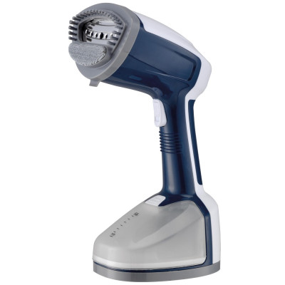 Відпарювач Monte MT-1571, Blue/White, 2000W, 2 режими работи, паровий удар, постійна пара 25 г/хв, об'єм бака для води 350мл, насадка-щітка, антикрапля, захист від утворення накипу