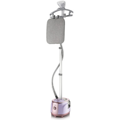 Відпарювач Monte MT-1561, Pink/Purple, 1950W, паровий удар, постійна пара 32 г/хв, об'єм бака для води 2400мл, телескопічна стійка, дошка для прасування, вішалка з кліпсами, термо-рукавичка