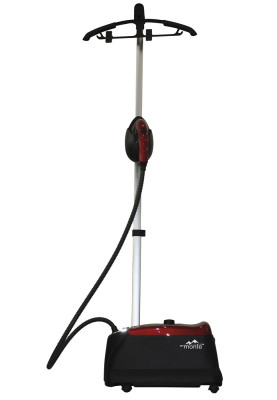Відпарювач Monte MT-1564, Black/Red, 2800W, паровий удар, постійна пара, об'єм бака для води 1500мл, телескопічна стійка, вішалка з кліпсами