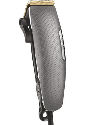 Машинка для стрижки Monte MT-5055 G, Grey, 15W, живлення від мережі, 4 насадки (3, 6, 9, 12мм), леза з титановим покриттям, в комплекті щіточка для чищення, гребінець, ножиці, НЕ потребує мастила