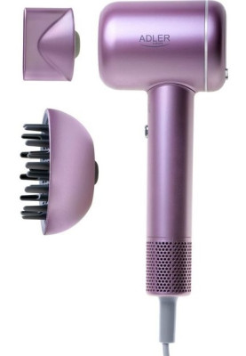 Фен Adler AD-2270P, Pink, 1600W, 3 швидкості, 3 режими, іонізація, дифузор, концентратор захист від перегріву, високопродуктивний BLDC двигун 110000 об/хв