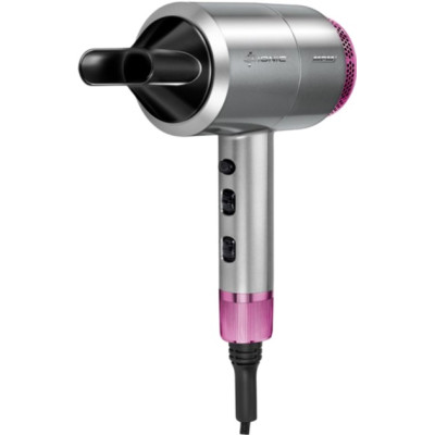 Фен MPM MSW-22, Gray/Pink, 1800W, 2 швидкості, 3 режими, іонізація, концентратор, захист від перегріву