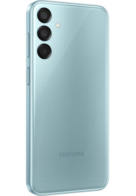 Смартфон Samsung Galaxy M15 5G, Light Blue, 6.5" (2340x1080, 90 Гц, Super AMOLED), MediaTek Dimensity 6100+, Mali-G57 MP2, 4Gb, 128Gb, microSD, 50/5/2Mp + 13Mp, WiFi, Bluetooth 5.3, NFC, Type-C, 6000 mAh, Android 14 (SM-M156BLBUEUC)