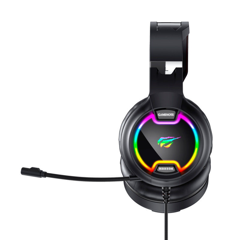 Навушники Havit HV-H2233d Black/Red, AUX (3.5мм) x2, USB, 20 Ом, кабель 2.2 м