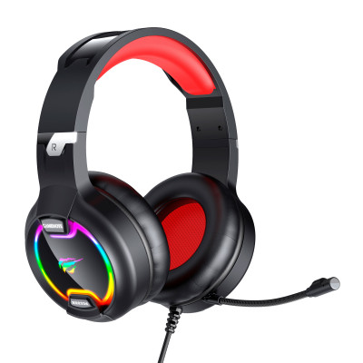 Навушники Havit HV-H2233d Black/Red, AUX (3.5мм) x2, USB, 20 Ом, кабель 2.2 м