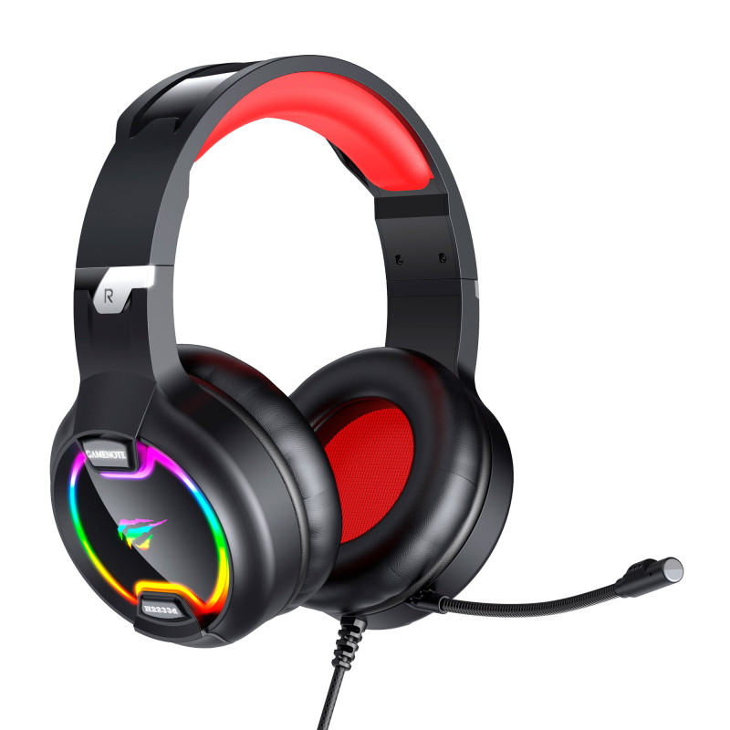 Навушники Havit HV-H2233d Black/Red, AUX (3.5мм) x2, USB, 20 Ом, кабель 2.2 м
