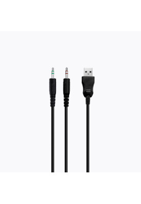 Навушники Havit HV-H2212D Black, AUX (3.5мм) x2, USB, 32 Ом, кабель 2.5 м