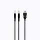Навушники Havit HV-H2212D Black, AUX (3.5мм) x2, USB, 32 Ом, кабель 2.5 м