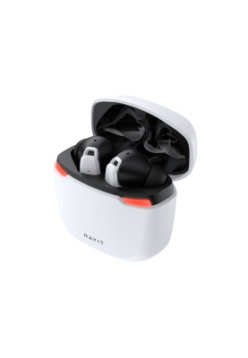 Навушники бездротові Havit TW929 PRO TWS, White, Bluetooth V5.3, мікрофон, динаміки 13 мм, зарядний кейс, USB-C, 40 mAh / 400 mAh