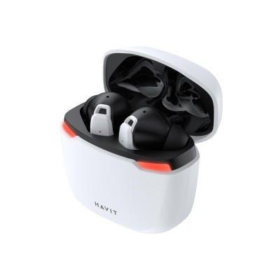 Навушники бездротові Havit TW929 PRO TWS, White, Bluetooth V5.3, мікрофон, динаміки 13 мм, зарядний кейс, USB-C, 40 mAh / 400 mAh