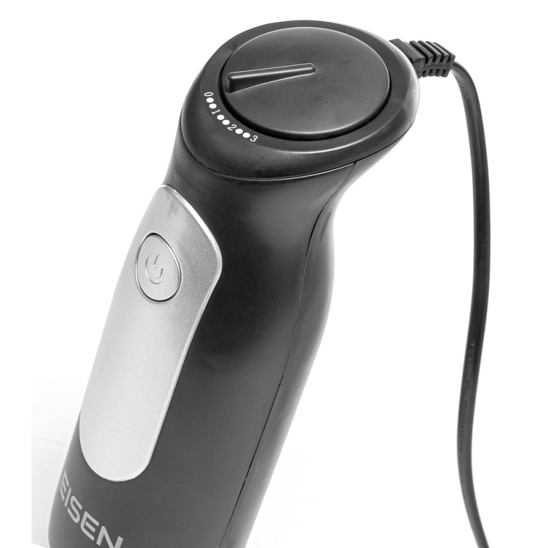 Блендер Eisen EHB-632, Black, 600W, занурювальний, 3 швидкості з плавним регулюванням, подрібнювач 650мл, вінчик