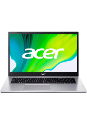 Ноутбук 17" Acer Aspire 3 A317-54-530K (NX.K9YEU.00D) Pure Silver 17.3" FullHD 1920x1080 IPS матовий, Intel Core i5-1235U 0.9-4.4GHz, RAM 16GB, SSD 512GB, Intel Iris Xe Graphics, DOS