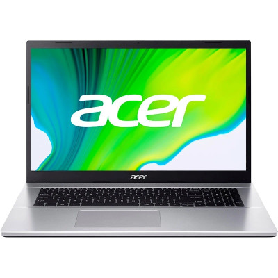 Ноутбук 17" Acer Aspire 3 A317-54-530K (NX.K9YEU.00D) Pure Silver 17.3" FullHD 1920x1080 IPS матовий, Intel Core i5-1235U 0.9-4.4GHz, RAM 16GB, SSD 512GB, Intel Iris Xe Graphics, DOS