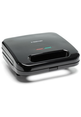 Мультимейкер Holmer HCG-03SM, Black, 800W, 3 панелі: гриль; віденські вафлі, бутерброди, розмір панелей 22,5х12,5см, захист від перегріву, індикатор нагріву