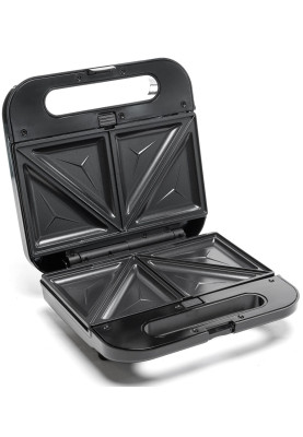 Мультимейкер Holmer HCG-03SM, Black, 800W, 3 панелі: гриль; віденські вафлі, бутерброди, розмір панелей 22,5х12,5см, захист від перегріву, індикатор нагріву