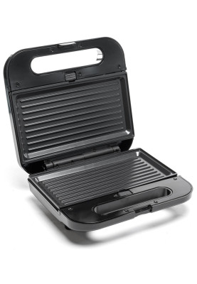 Мультимейкер Holmer HCG-03SM, Black, 800W, 3 панелі: гриль; віденські вафлі, бутерброди, розмір панелей 22,5х12,5см, захист від перегріву, індикатор нагріву