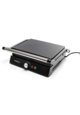 Електрогриль Holmer HCG-221, Black, 2200W, закритий (двосторонній), пластини 26х22см, піддон для жиру, управління механічне