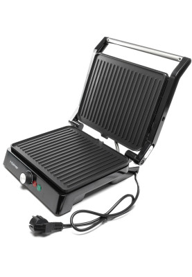 Електрогриль Holmer HCG-221, Black, 2200W, закритий (двосторонній), пластини 26х22см, піддон для жиру, управління механічне