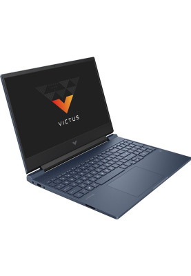 Ноутбук 15" HP Victus 15-fb1002ua (A31W8EA) Performance Blue 15.6" FullHD 1920x1080 IPS матовий 144Hz, AMD Ryzen 5 7535HS 3.3-4.55GHz, RAM 16GB, SSD 512GB, nVidia GeForce RTX 2050 4GB, DOS, підсвічування клавіатури
