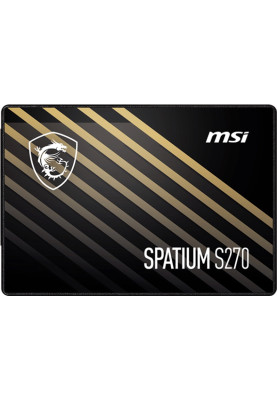 Твердотільний накопичувач SSD 240Gb, MSI Spatium S270, SATA3, 2.5", 3D TLC, 500/400 МБ/с (S78-440N070-P83)