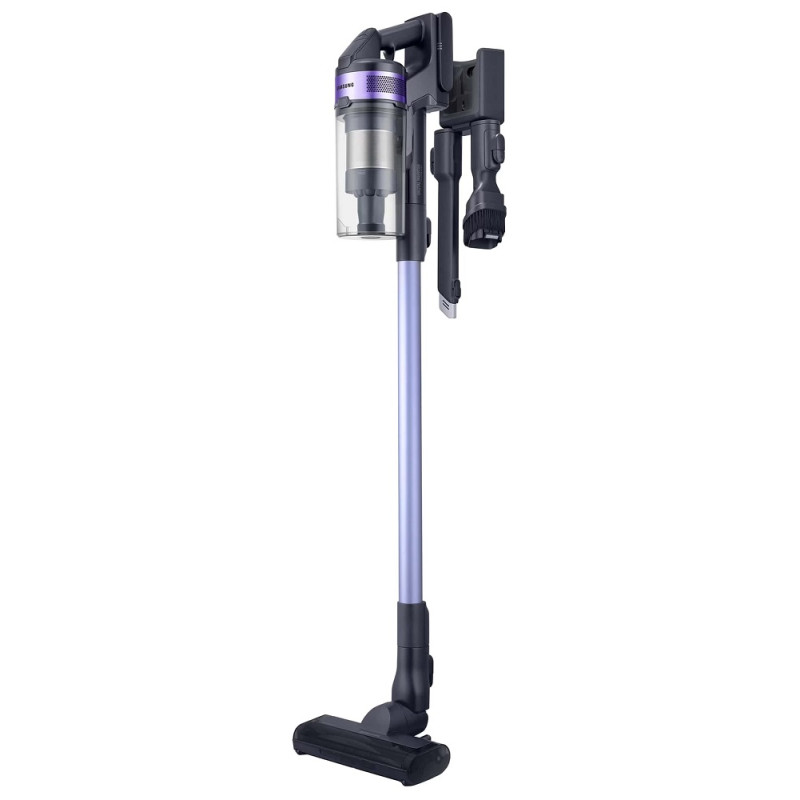 Пилосос Samsung VS15A6031R4/UK, Violet/Black, 410W, акумуляторний, всмоктування 150W, контейнер 0.8 л, сухе прибирання, турбощітка Jet Fit, комбінована насадка, подовжена щілинна насадка