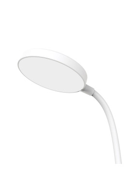 Лампа настільна ColorWay Flexible & Clip, White, 100 Лм, 24 LED, сенсорне керування, 2800K-3200K / 4000K-4500K / 6000K-6500K, microUSB, з вбудованим акумулятором 1800 mAh (CW-DL10FCB-W)