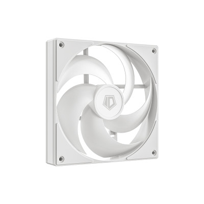 Вентилятор 140 мм, ID-Cooling AS-140-W DUET, White, 140x140x25 мм, PWM, 300±200~1800 ±10% об/хв, 24.9 дБ, 4-pin, гідравлічний підшипник