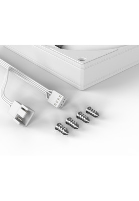 Вентилятор 140 мм, ID-Cooling AS-140-W DUET, White, 140x140x25 мм, PWM, 300±200~1800 ±10% об/хв, 24.9 дБ, 4-pin, гідравлічний підшипник