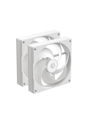 Вентилятор 140 мм, ID-Cooling AS-140-W DUET, White, 140x140x25 мм, PWM, 300±200~1800 ±10% об/хв, 24.9 дБ, 4-pin, гідравлічний підшипник
