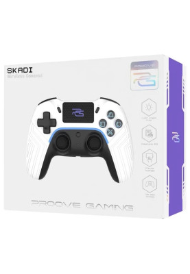 Геймпад Proove Skadi, White, бездротовий (Bluetooth), PS4 / PC / Android, вібрація, акумулятор 400 mAh, Type-C (WGSK00022002)