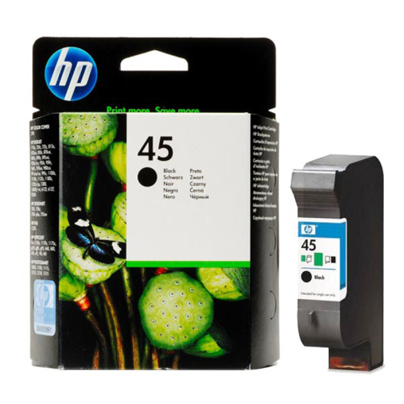 Картридж HP №45 (51645AE), Black, DesignJet 700/750, DeskJet 1100C/1120c/1180c/1225c/1600c, 930 стор/42 мл
