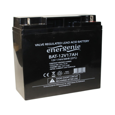 Батарея для ДБЖ 12В 17Ач EnerGenie, VLRA/AGM / BAT-12V17AH4 / ШхДxВ 180x76x165