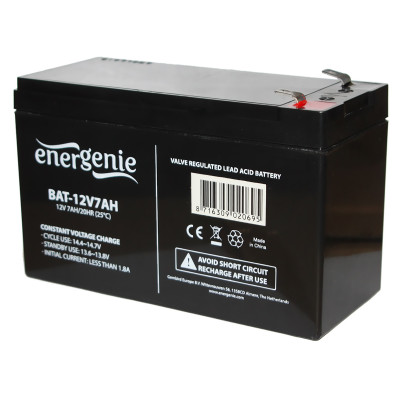 Батарея для ДБЖ 12В 7Ач EnerGenie 64x94x150 (ШхВхД) BAT-12V7AH