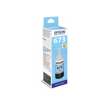 Чорнило Epson 673, Light Cyan, для L800/805/810/850/1800, 70 мл (C13T67354A)