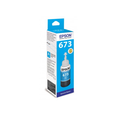 Чорнило Epson 673, Cyan, для L800/805/810/850/1800, 70 мл (C13T67324A)