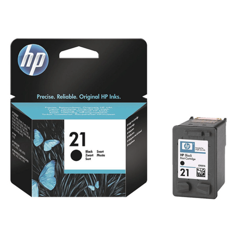 Картридж HP №21 (C9351AE), Black, Deskjet 3920/3940, D1360/D1460/D2330/D2360/D2460, F380/F4180, 150 стор / 5 мл