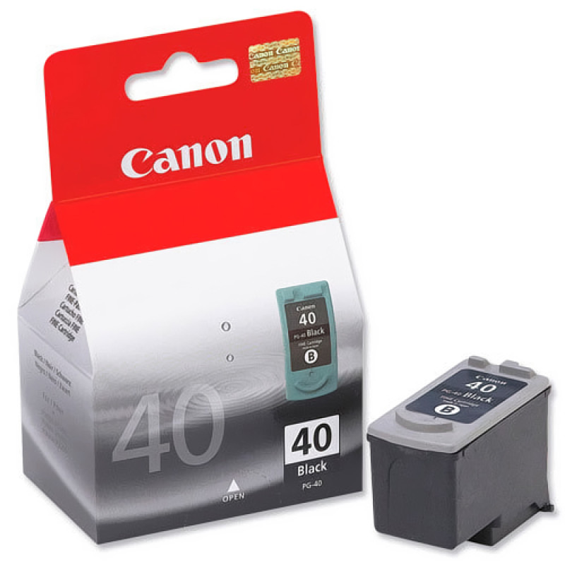 Картридж Canon PG-40, Black, iP1200/1800/2500, MP140/150/160/170/180/210/220/450/470, 16 мл (0615B025)