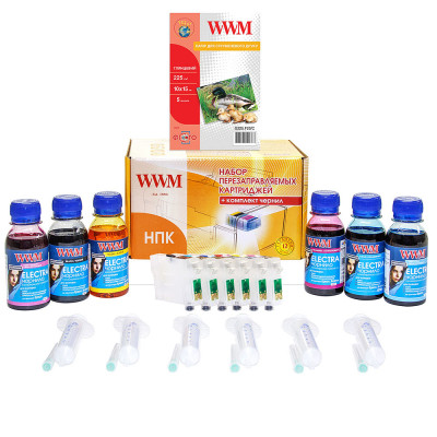 НПК WWM Epson Stylus Photo P50, PX660/720/730/820/830, з чіпами, 6x100 мл чорнило ELECTRA (RC.T080U)