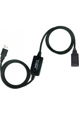 Кабель-подовжувач USB 25 м Viewcon VV043 AM/AF Black, активний (VV043-25M)