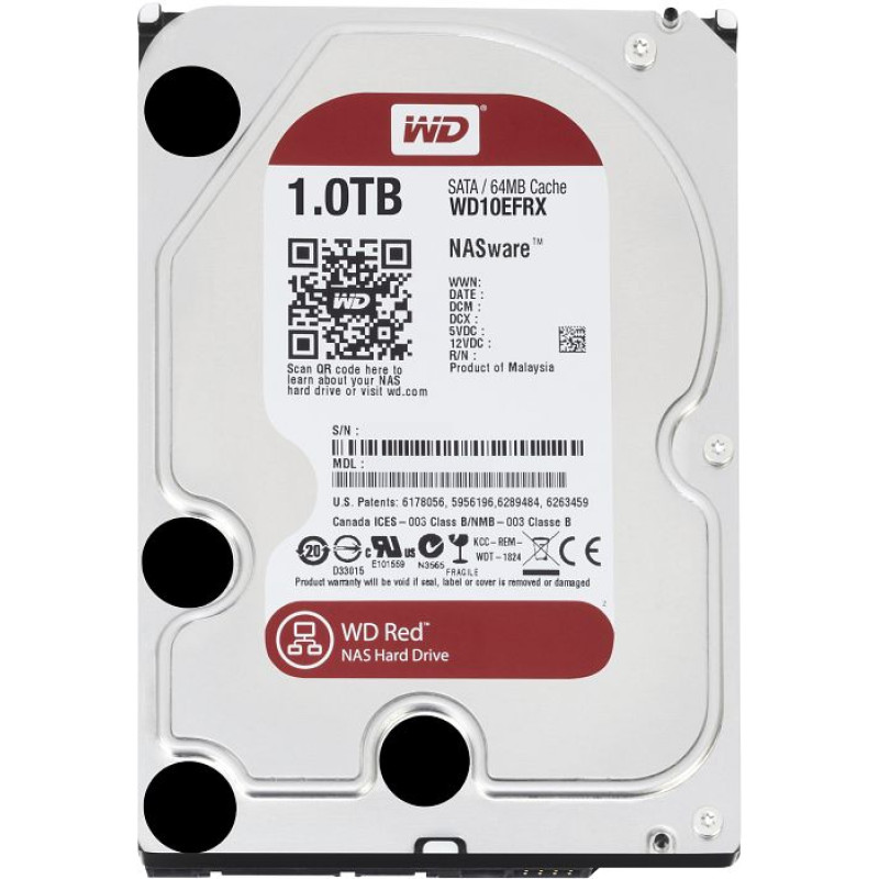 Жорсткий диск 3.5" 1Tb Western Digital Red, SATA3, 64Mb, 5400 rpm (WD10EFRX)