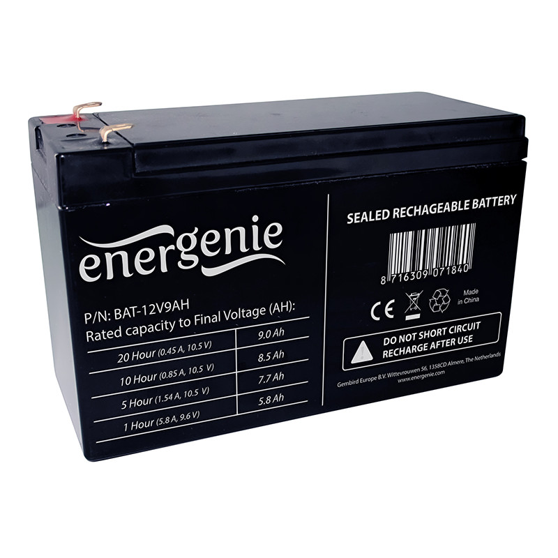 Батарея для ДБЖ 12В 9Ач EnerGenie 64x94x150 (ШхВхД) BAT-12V9AH