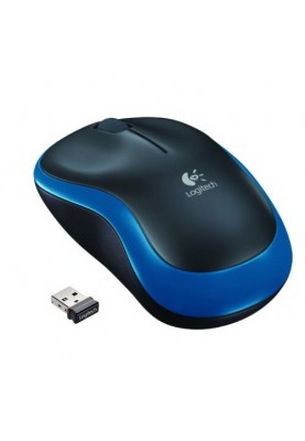 Миша Logitech M185, Blue/Black, USB, бездротова, оптична, 1000 dpi, 3 кнопки, 1xAA (910-002239)