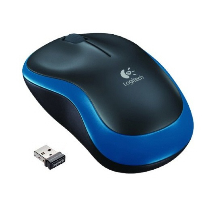 Миша Logitech M185, Blue/Black, USB, бездротова, оптична, 1000 dpi, 3 кнопки, 1xAA (910-002239)