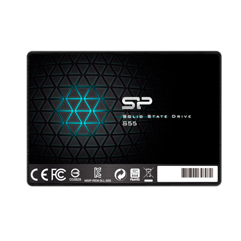 Твердотільний накопичувач 120Gb, Silicon Power Slim S55, SATA3, 2.5", TLC, 550/420 MB/s (SP120GBSS3S55S25)
