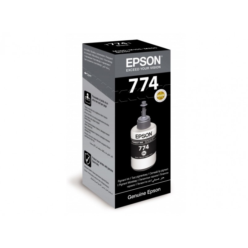 Чорнило Epson 774, Black Pigment, для M100/105/200/205, L605/655/1455, 140 мл (C13T77414A)