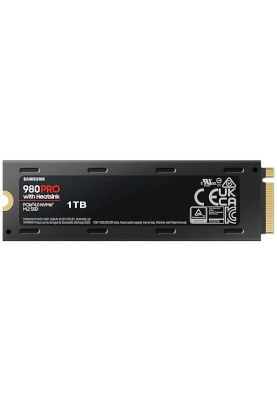 Твердотільний накопичувач M.2 1Tb, Samsung 980 Pro, PCI-E 4.0 x4, MLC 3-bit V-NAND, 7000/5000 MB/s, з радіатором (MZ-V8P1T0C)
