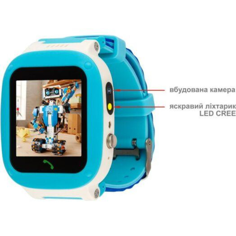 Smart Watch AmiGo GO004 Splashproof Camera+Led Blue UA UCRF