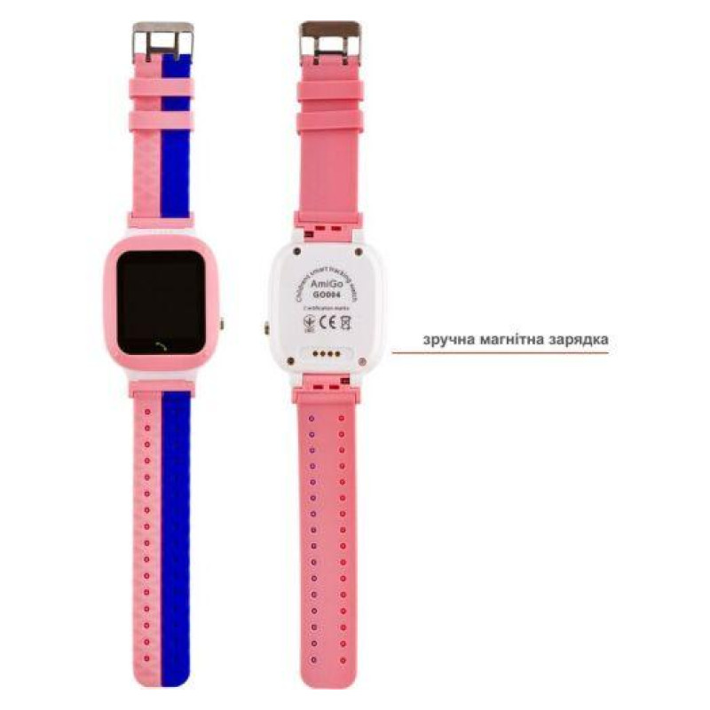 Smart Watch AmiGo GO004 Splashproof Camera+Led Pink UA UCRF