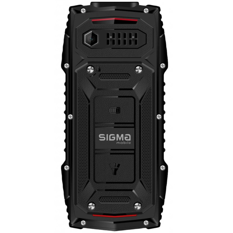 Телефон Sigma X-treme AZ68 Black Red Гарантія 12 місяців